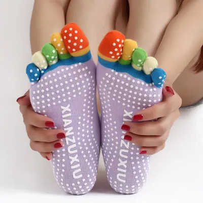Five-Toe Non-Slip Yoga Socks