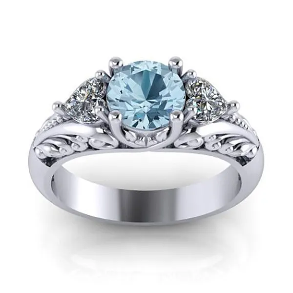 Sapphire and Diamond Couple Ring