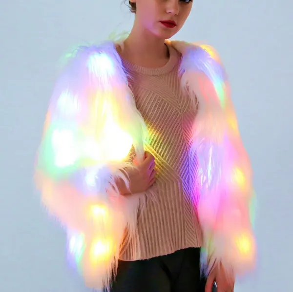 Light-Up Faux Fur Coat