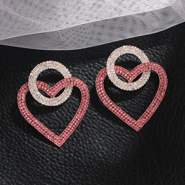 Heart-Shaped Alloy Earrings