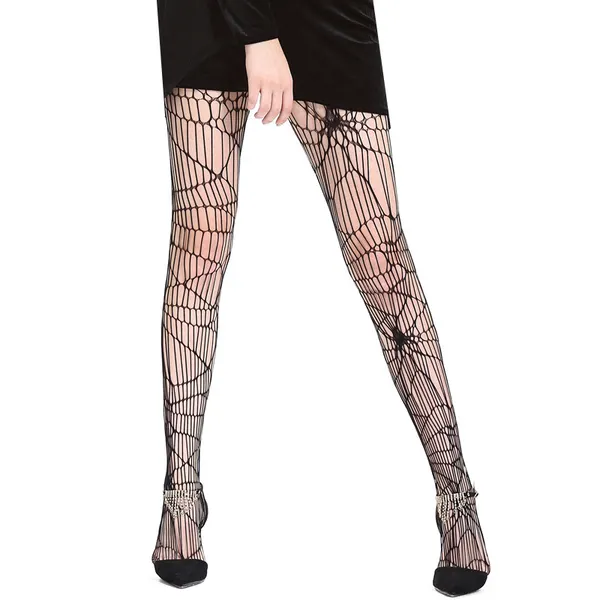 Sheer Spider Pattern Tights