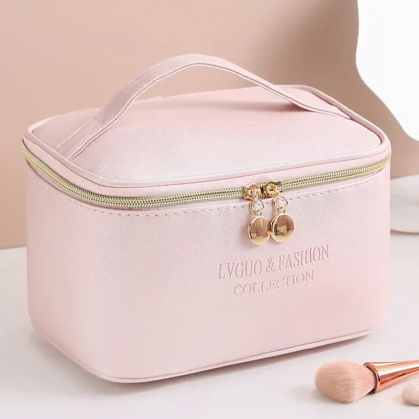 Three-Piece Square PU Leather Pouch Set