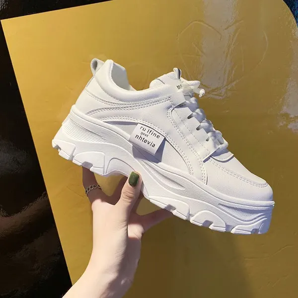 Chunky Mesh Lace-Up Sneakers