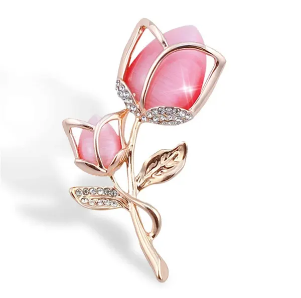 Crystal-Set Bow Brooch