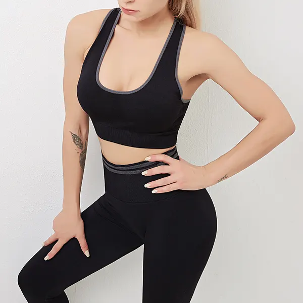 High-Waist Sports Bra and Leggings Set
