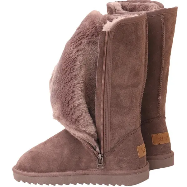Fleece-Lined Suede Winter Boots