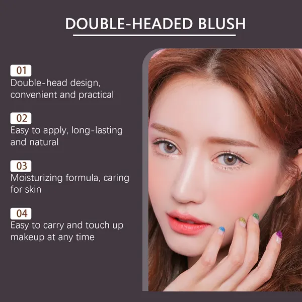 Double-Ended Matte Blush Stick