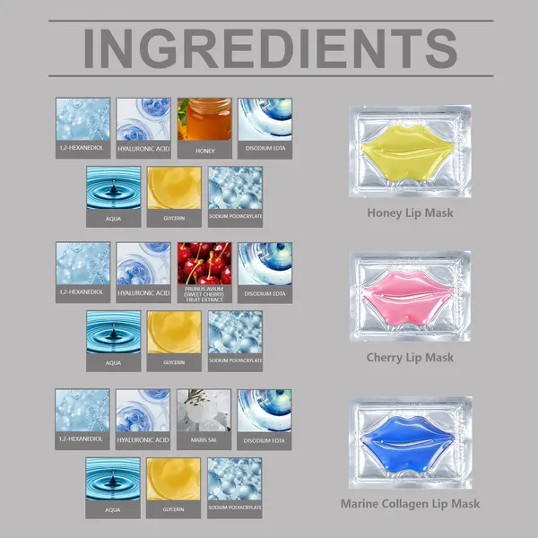Hydrating Lip Mask Set, 6 Pieces