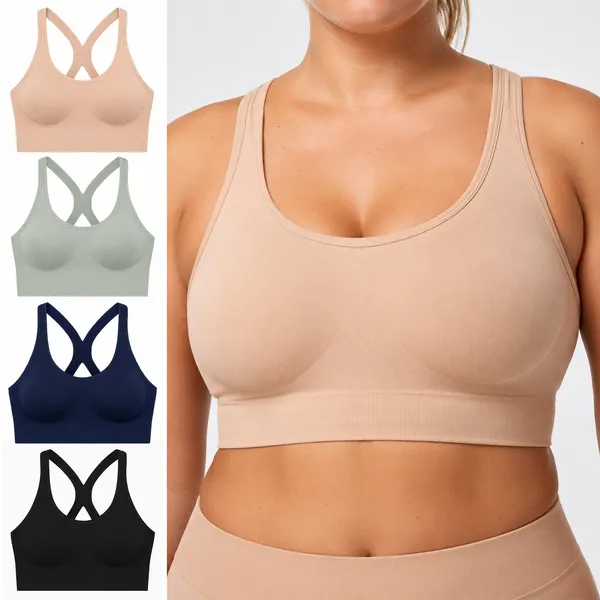 Green X-Back Support Sports Bra
