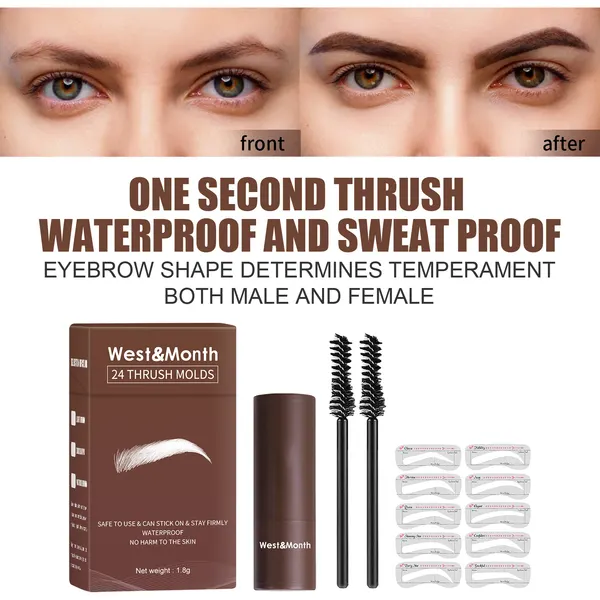 24-Piece Eyebrow Powder Template Set