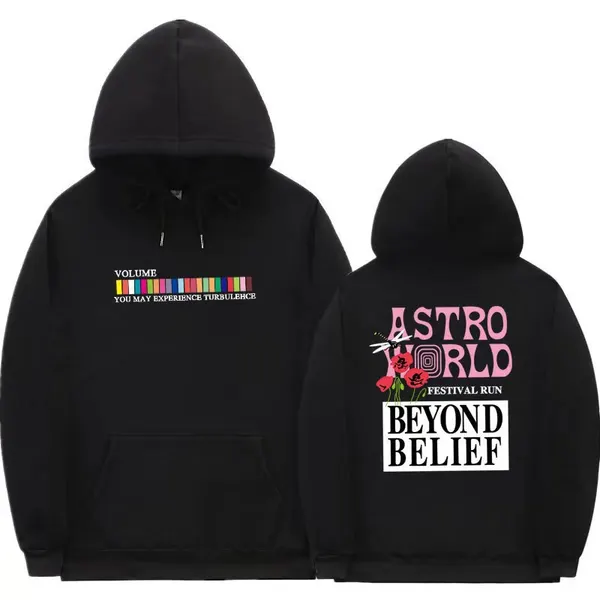 Printed Fleece-Lined Pullover Hoodie