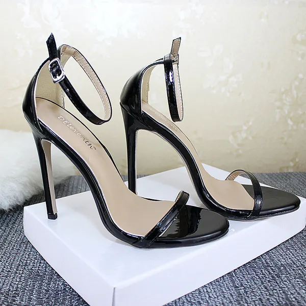 Peep-Toe Stiletto Heel Sandals