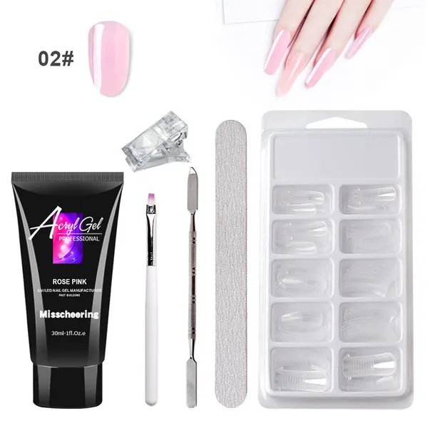 Crystal Gel Nail Extension Kit with UV/LED Lamp