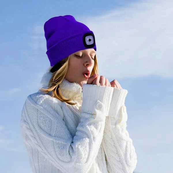 LED Knit Beanie with Light