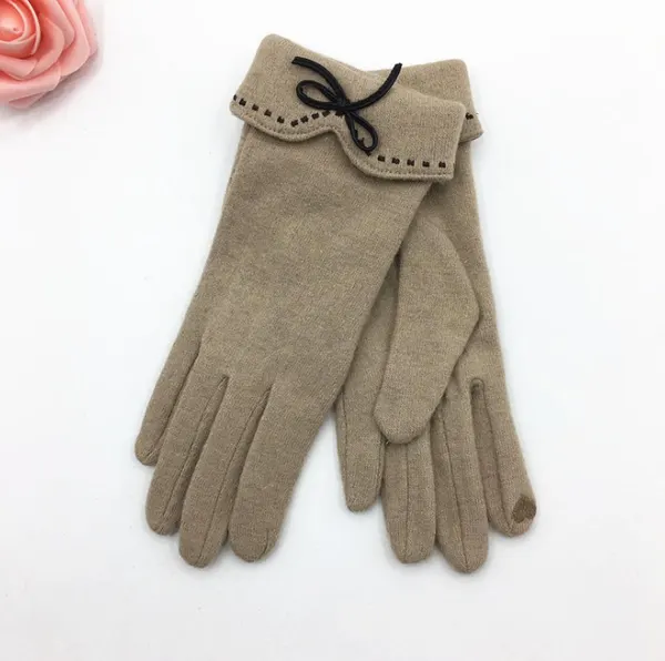 Printed Wool Winter Gloves