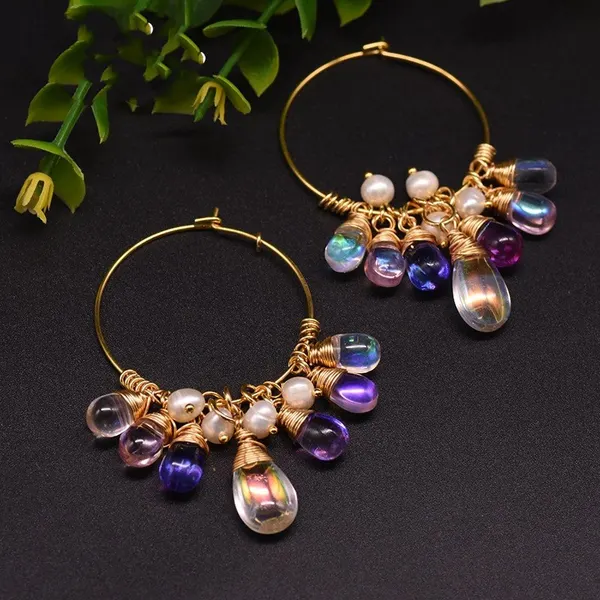 Gold Plated Pearl and Crystal Earrings
