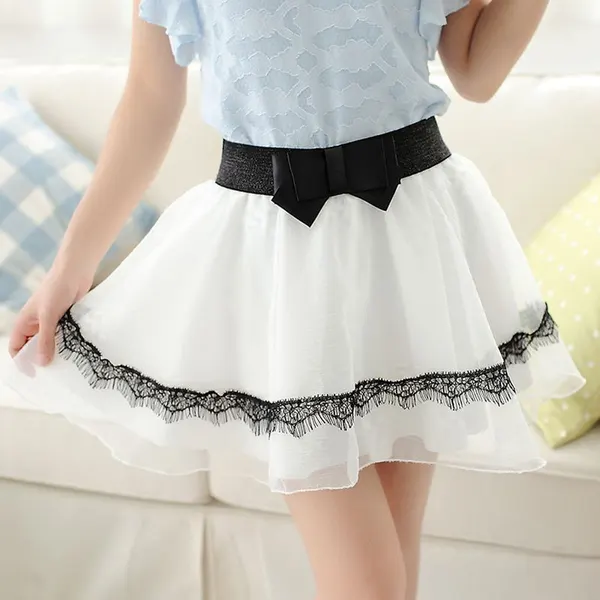 High-Waist Organza Puff Mini Skirt