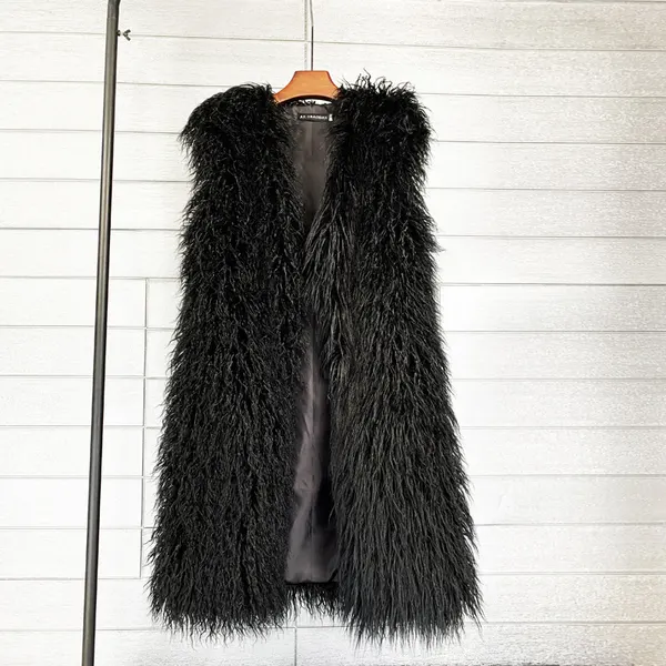 Longline Faux Fur Vest