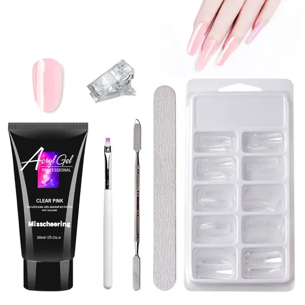 Crystal Gel Nail Extension Kit with UV/LED Lamp