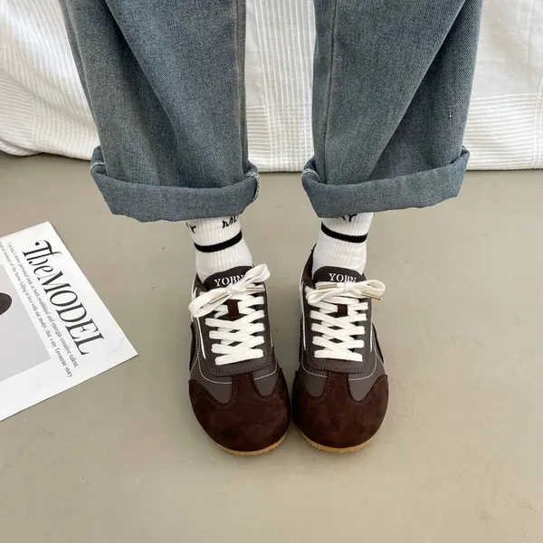 Suede Mix Color Block Low Top Sneaker