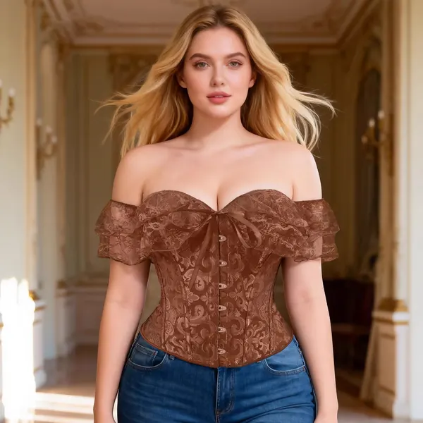 Boned Lace Off-Shoulder Corset Dress