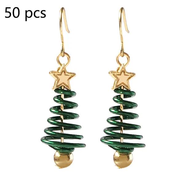 Star and Tree Christmas Earrings