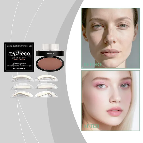 Waterproof Brow Powder Kit with Shaping Stencils