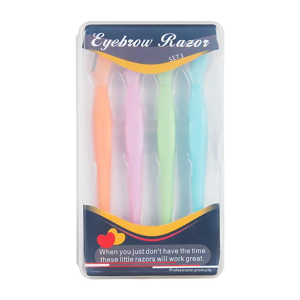 4-Piece Rounded Head Eyebrow Razor Set
