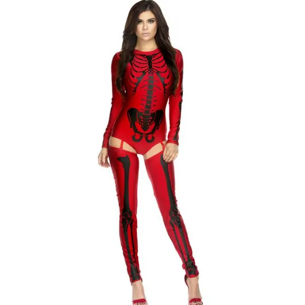 Skull Print Halloween Costume