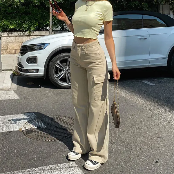 Straight-Leg Cotton Jeans with Pockets