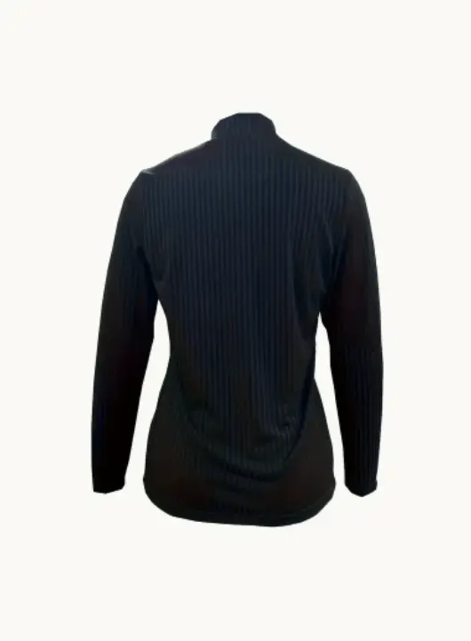 Solid Zip-Front V-Neck T-Shirt