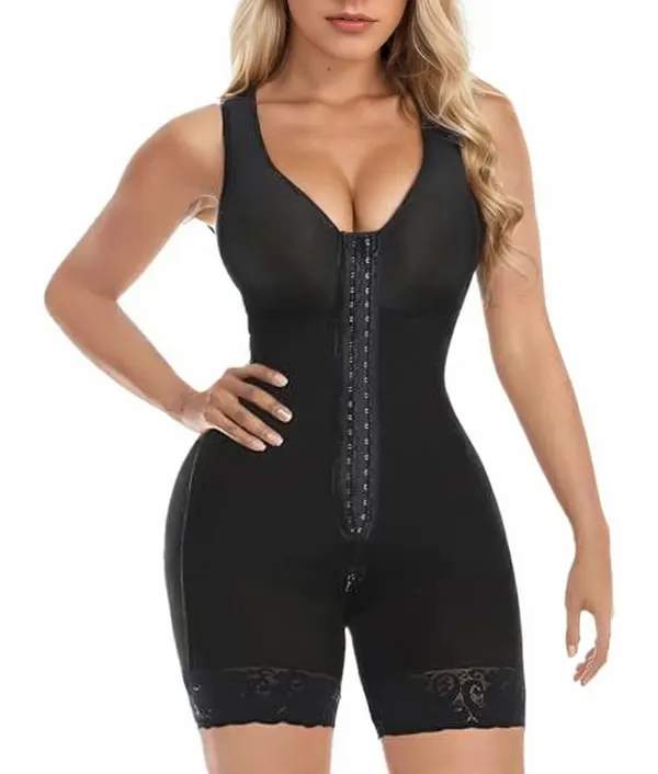 Wireless Full Body Shaper with Zip Crotch