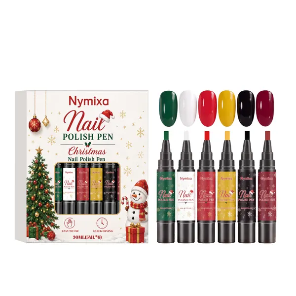 6-Piece Christmas Nail Polish Pen Set