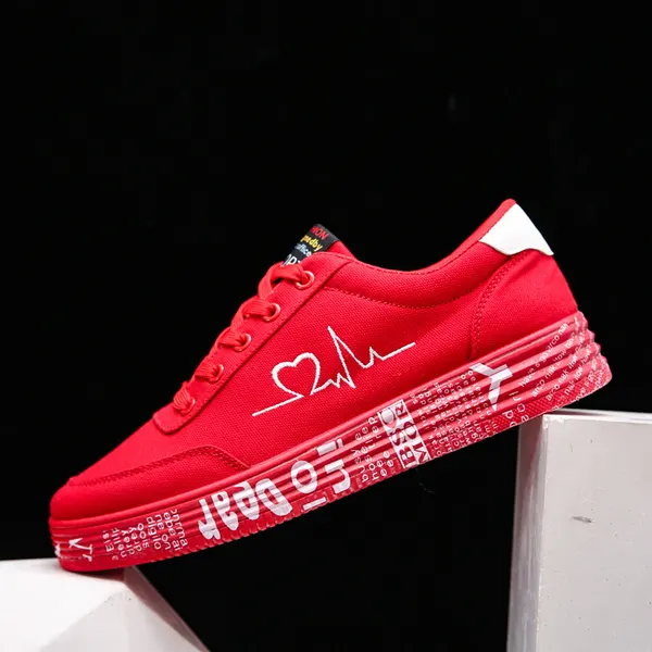 Canvas Low-Top Lace-Up Sneakers
