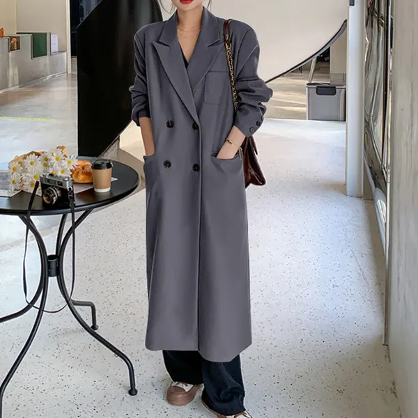 Longline British-Style Trench Coat