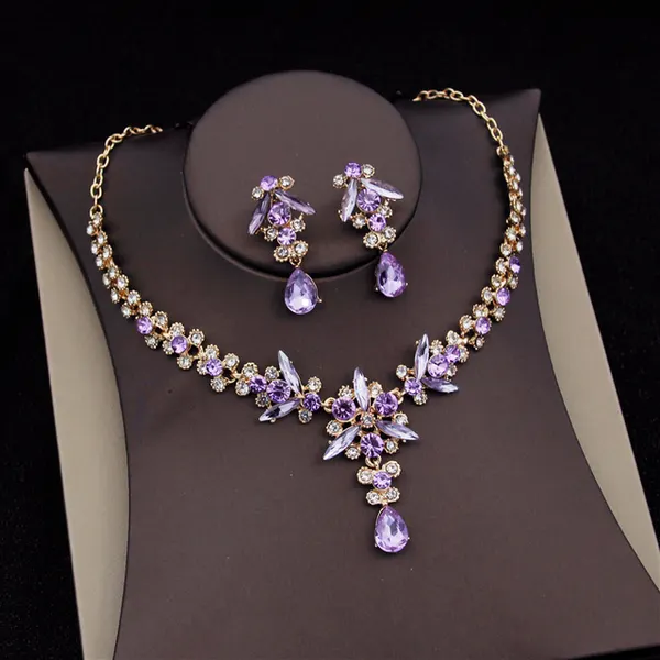 Rhinestone Bridal Tiara, Necklace and Earring Set