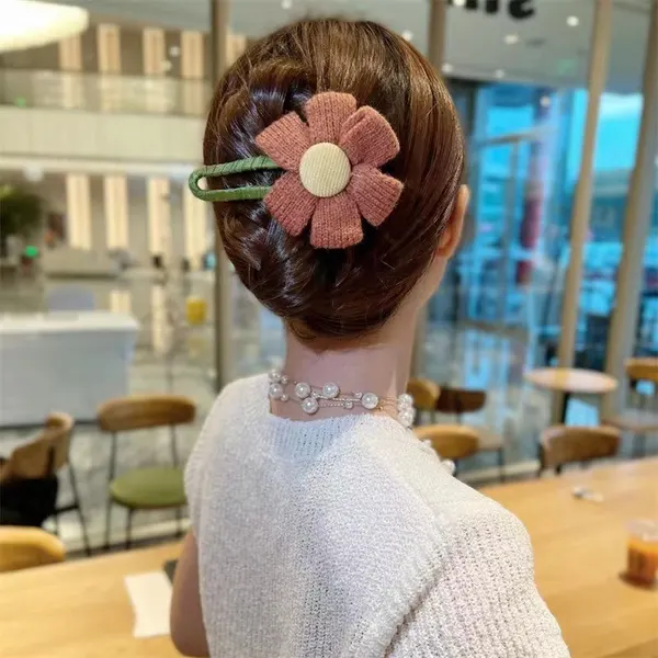 Handmade Cloth Flower Duckbill Hair Clip