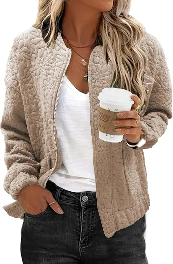 Textured Open-Front Cardigan