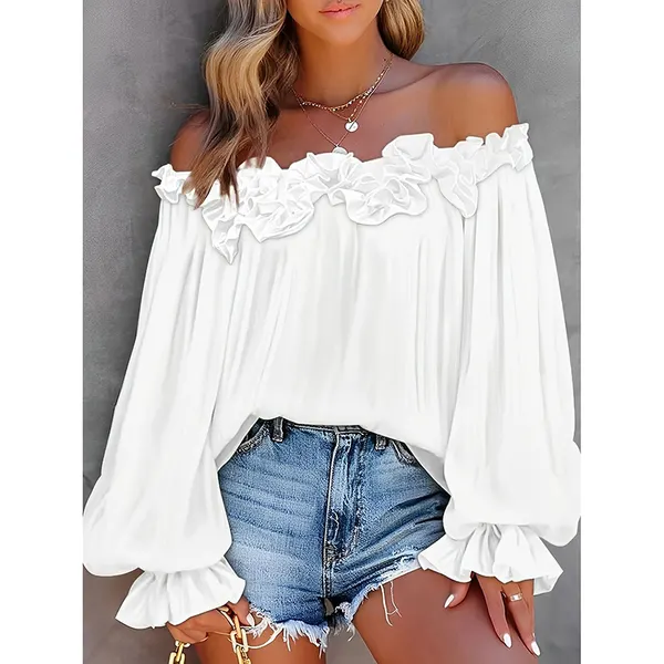 Off-Shoulder Ruffle Blouse