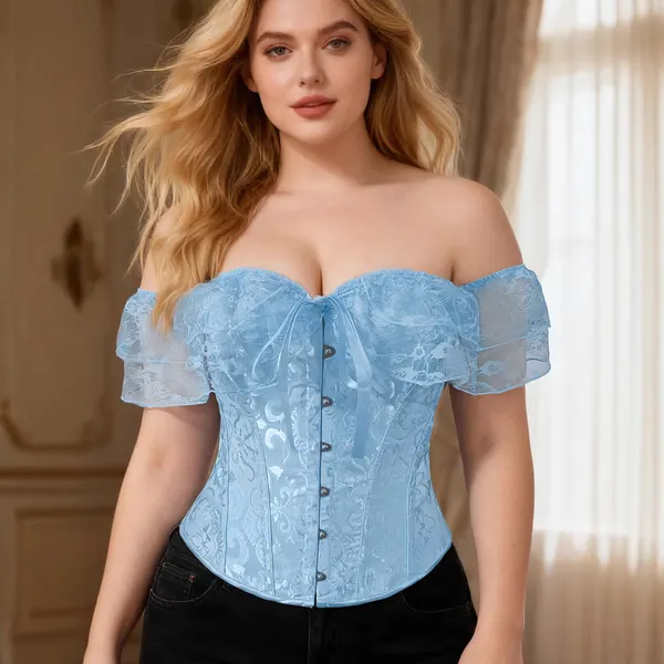 Off-Shoulder Lace Corset Dress