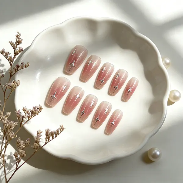 Starlight Coffin Press-On Nails