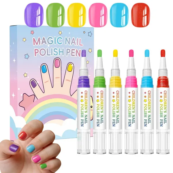 6-Piece Fine Tip Nail Art Brush Set
