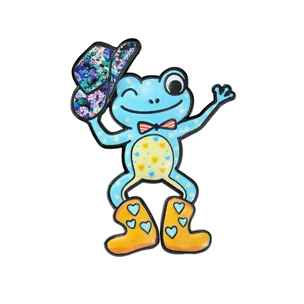 Colorful Frog Pin Brooch