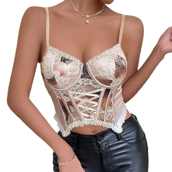 Lace-Detail Satin Camisole