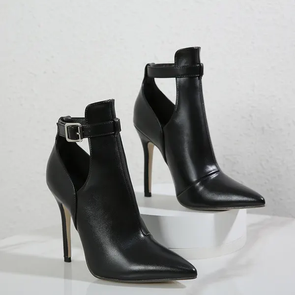 Pointed-Toe Stiletto Ankle Boot