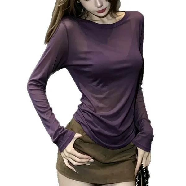 Lightweight Patchwork Long Sleeve Top