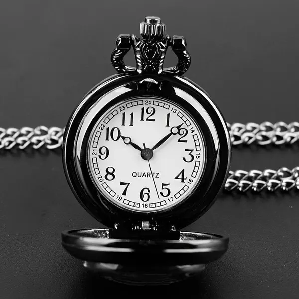 Vintage Flip-Top Necklace Watch