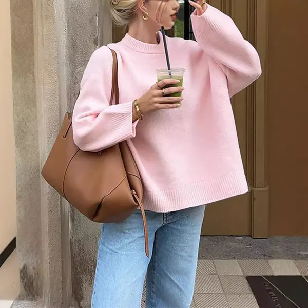 Soft Knit Crew Neck Pullover