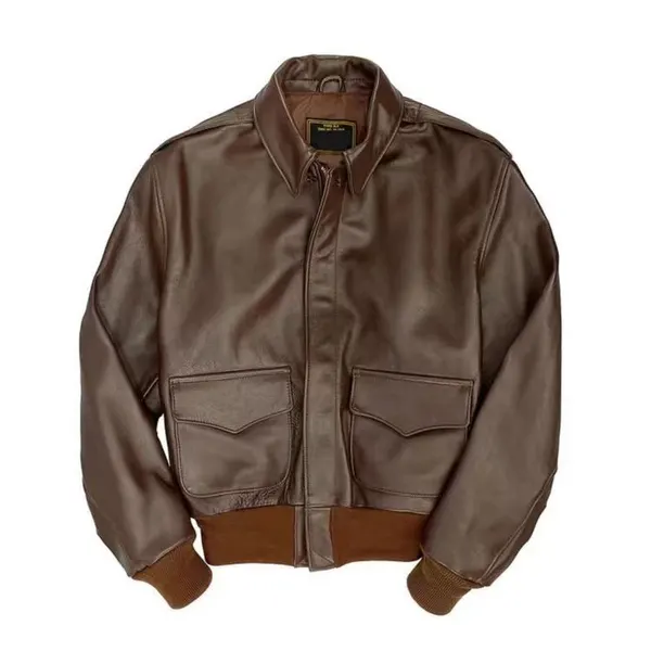 Slim Fit Embroidered Synthetic Leather Jacket