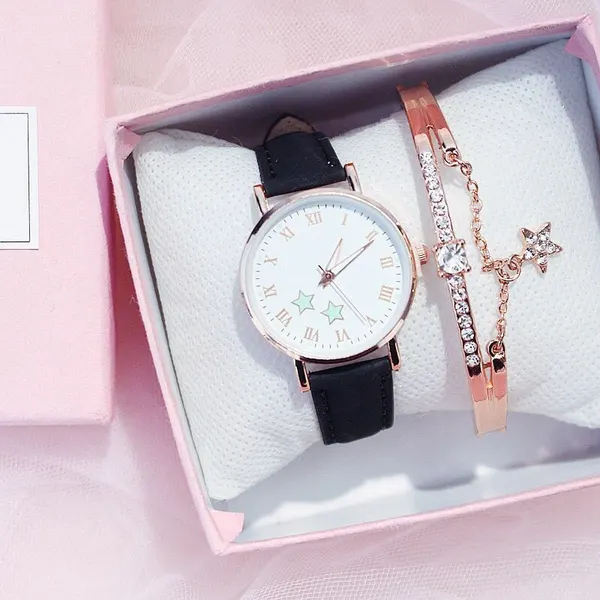 Round Dial Quartz Watch on Slim Strap